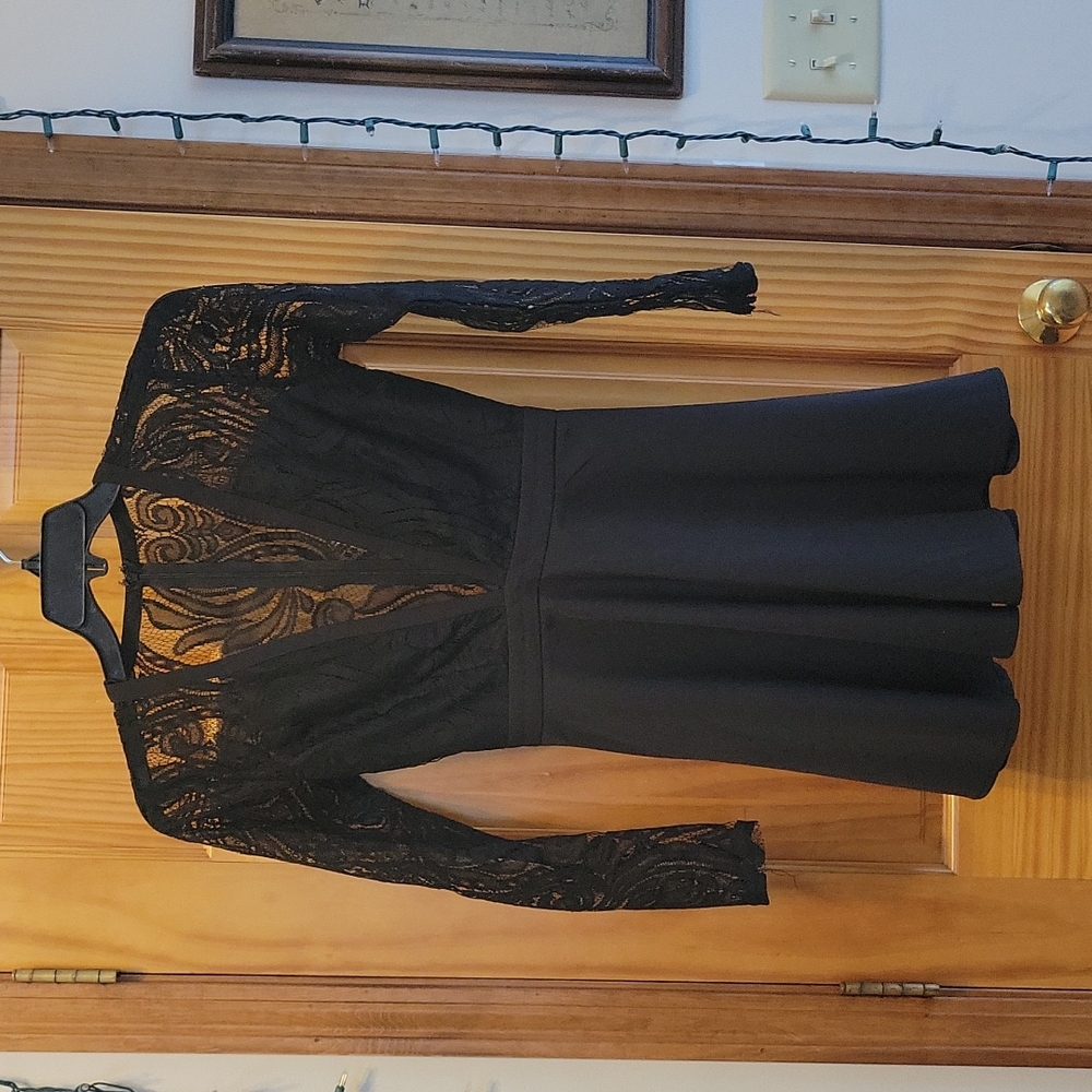 TOBI black lace mini dress